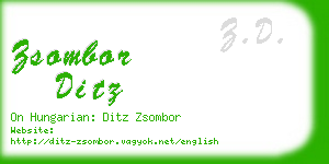 zsombor ditz business card